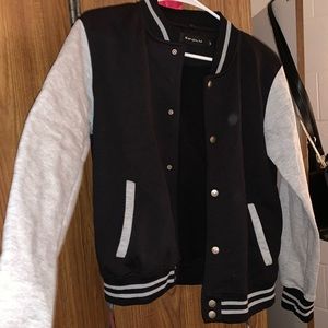 Grey and Black Varsity Jacket